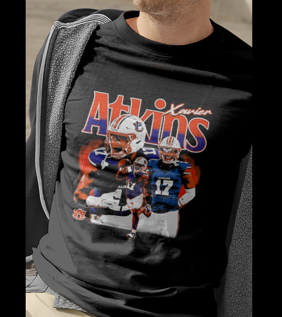 Xavier Atkins Auburn Tigers Football Player Number 17 Collage T-Shirt