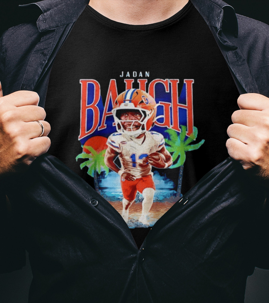 Jadan Baugh Florida Gators NCAA Football Player Beach Palms T-Shirt