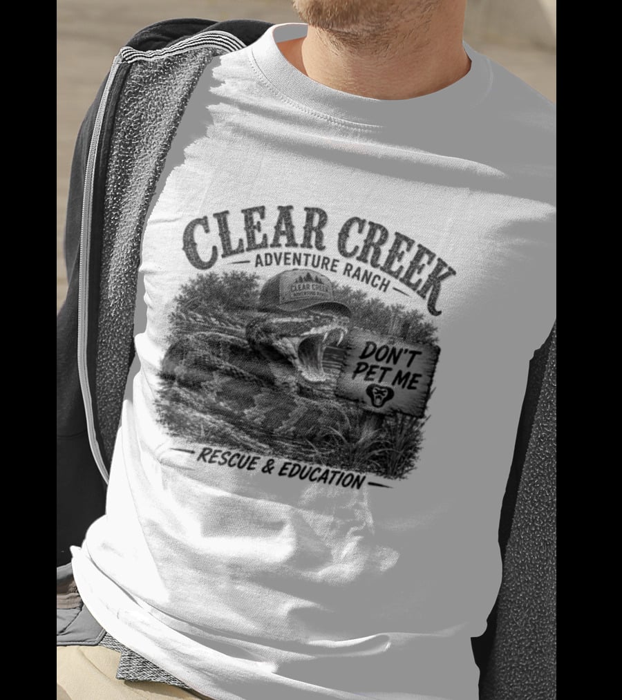 Clear Creek Adventure Ranch Don't Pet Me Rescue Education T-Shirt