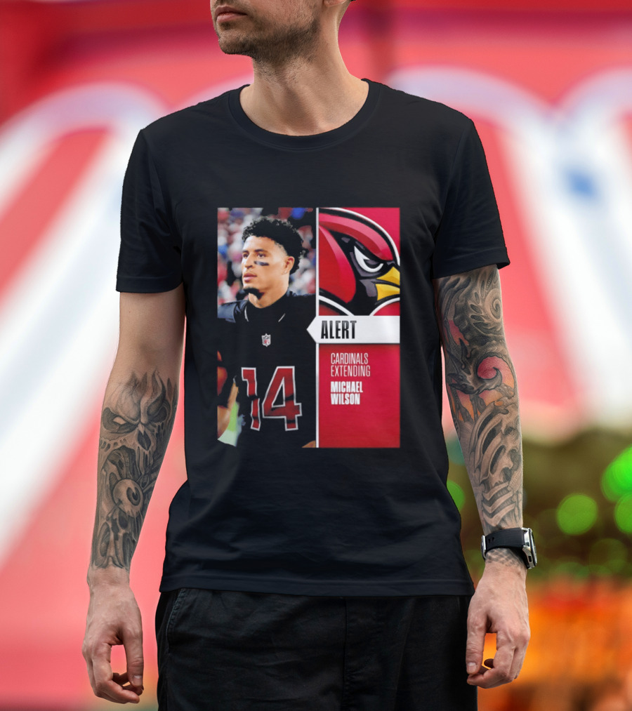 Alert Cardinals Extending Michael Wilson Arizona 14 T-Shirt