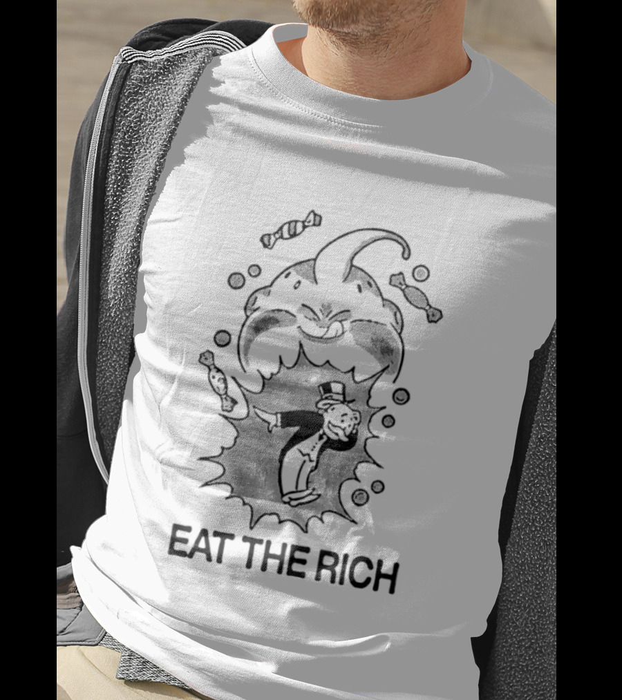 Eat The Rich Majin Buu And Monopoly Man Fusion T-Shirt