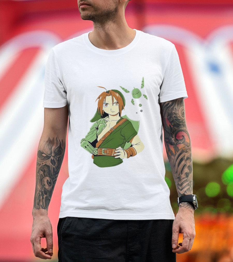 Edward Elric Crossover With Link Costume From Fullmetal Alchemist T-Shirt