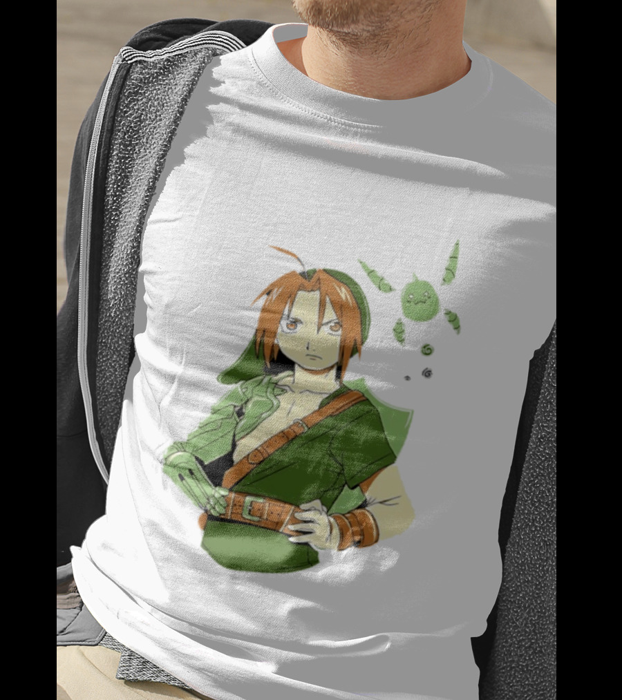 Edward Elric Crossover With Link Costume From Fullmetal Alchemist T-Shirt