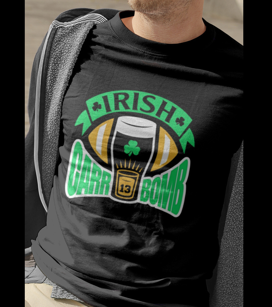 Notre Dame Fighting Irish Carr Bomb 13 Beer Pint T-Shirt