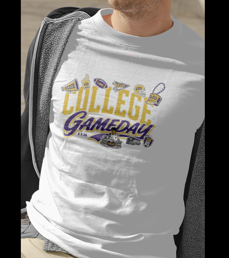 LSU Tigers College Gameday ESPN 2026 Sam Leavitt Week 1 T-Shirt
