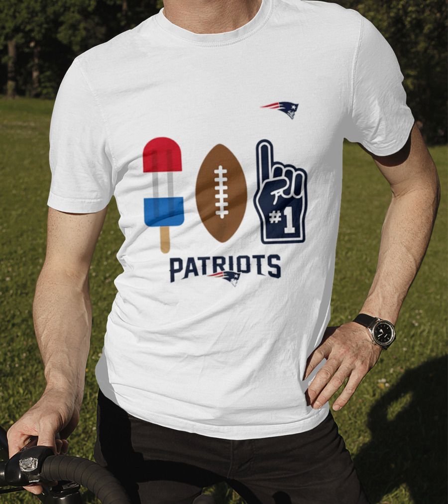 Patriots Americana Popsicle Football Number One Fan T-Shirt