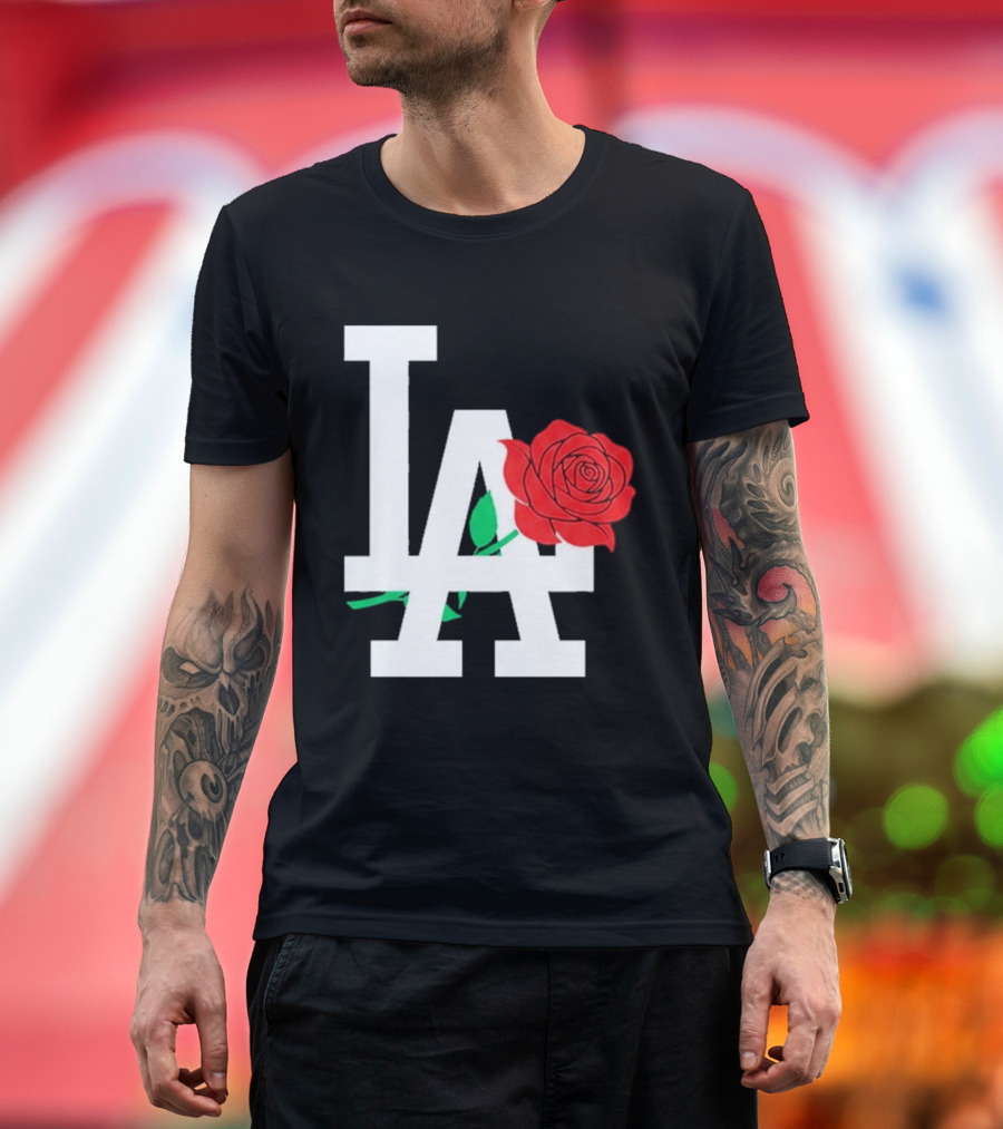 2026 Dodgers Date Night LA Rose T-Shirt