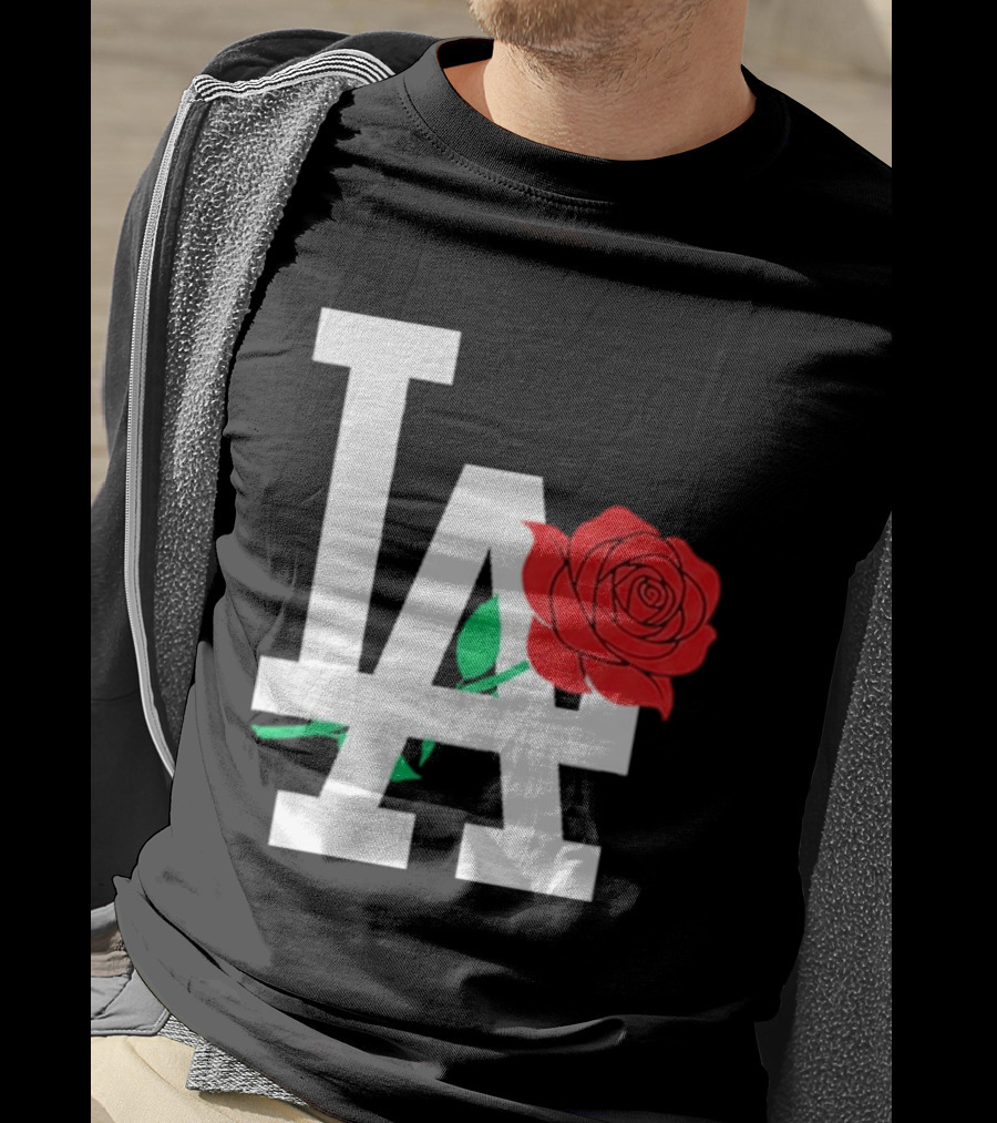 2026 Dodgers Date Night LA Rose T-Shirt