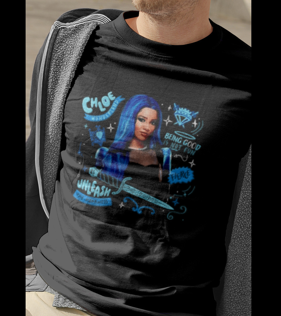 Chloe Wonderland Being Good Is Not Fun Unleash The Darkness Bold Blue Fantasy T-Shirt