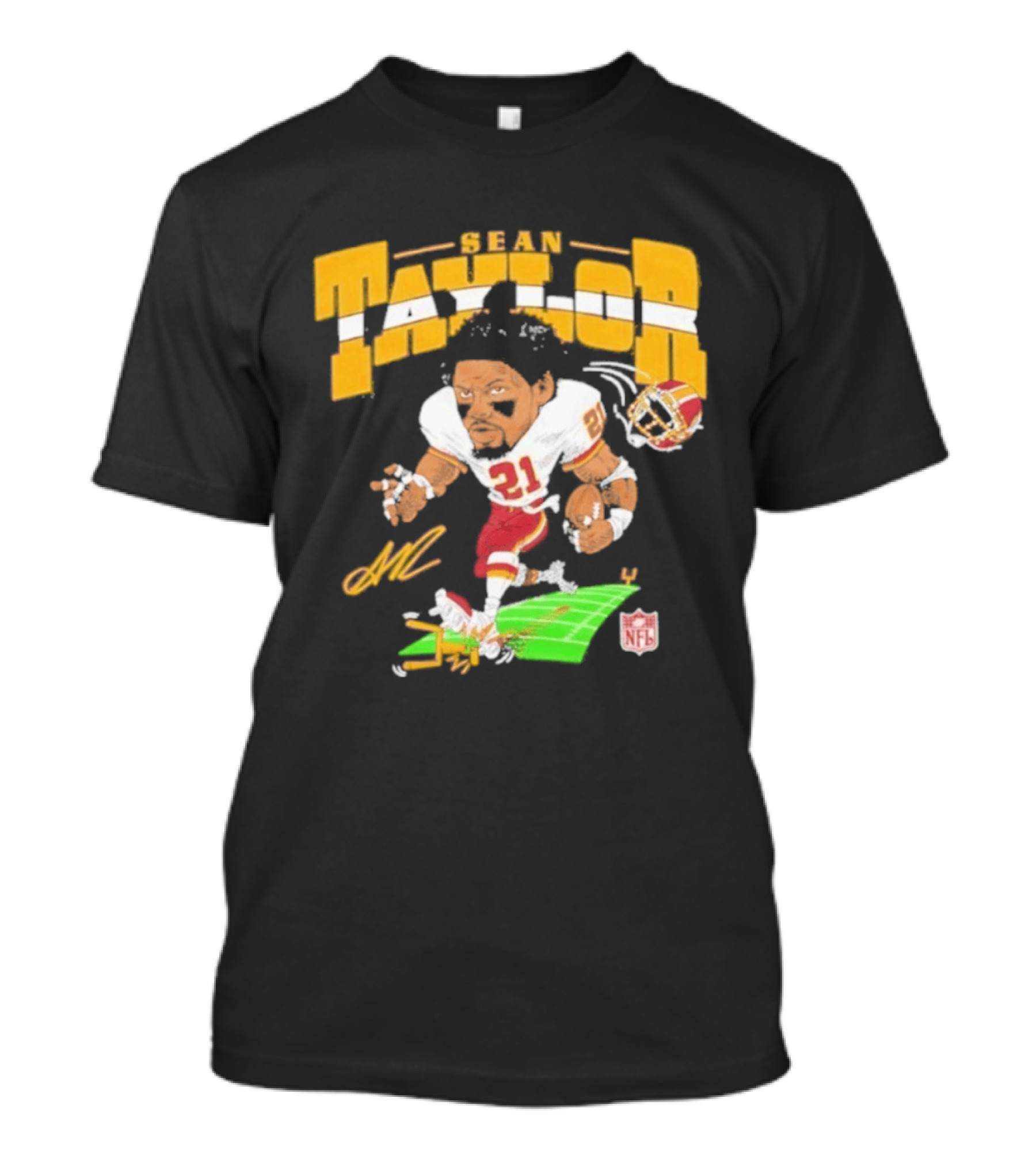 Sean Taylor NFL Football Caricature Washington Commanders 21 T-Shirt
