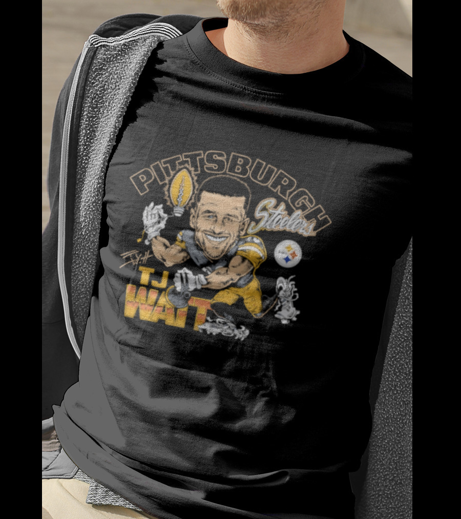 Pittsburgh Steelers T.J. Watt Caricature Player T-Shirt