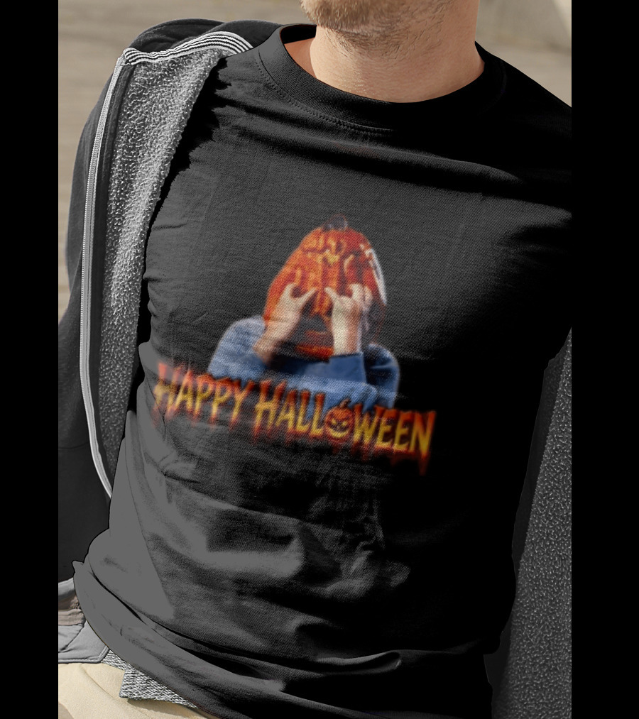 Halloween Pumpkin Head Child Happy Halloween T-Shirt