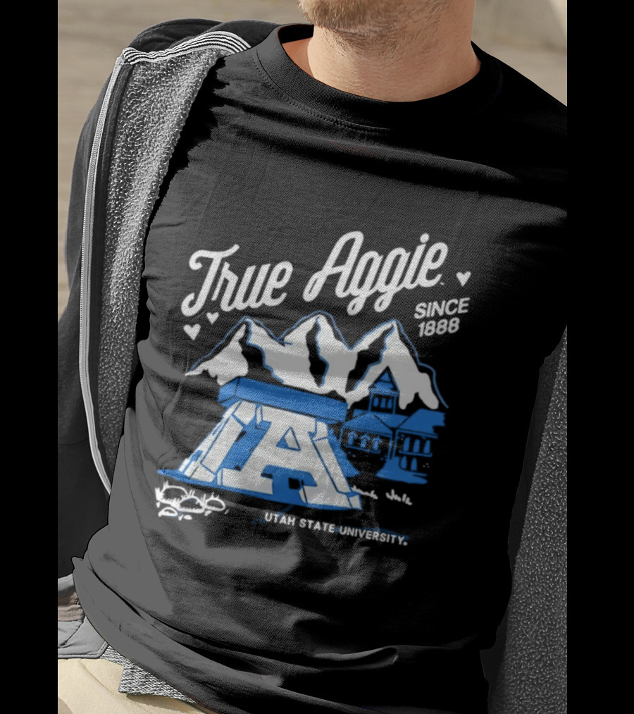 True Aggie 1888 Utah State University Heritage Iconography T-Shirt