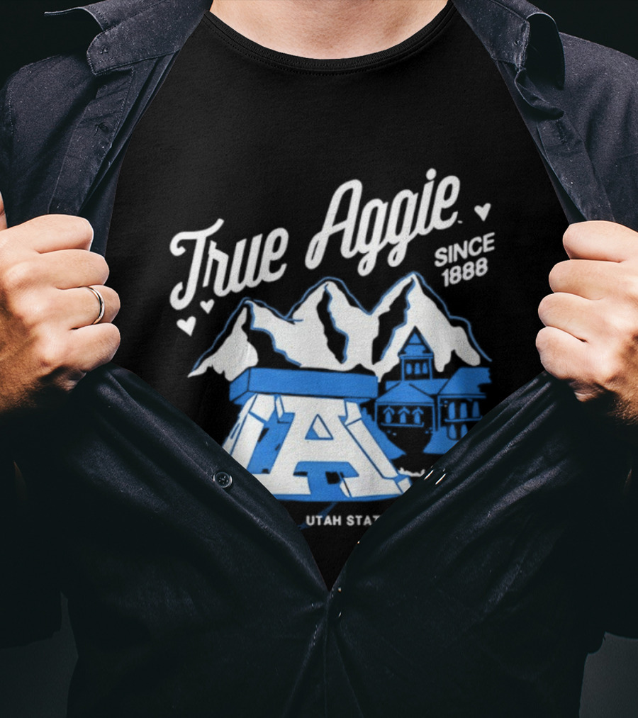 True Aggie 1888 Utah State University Heritage Iconography T-Shirt