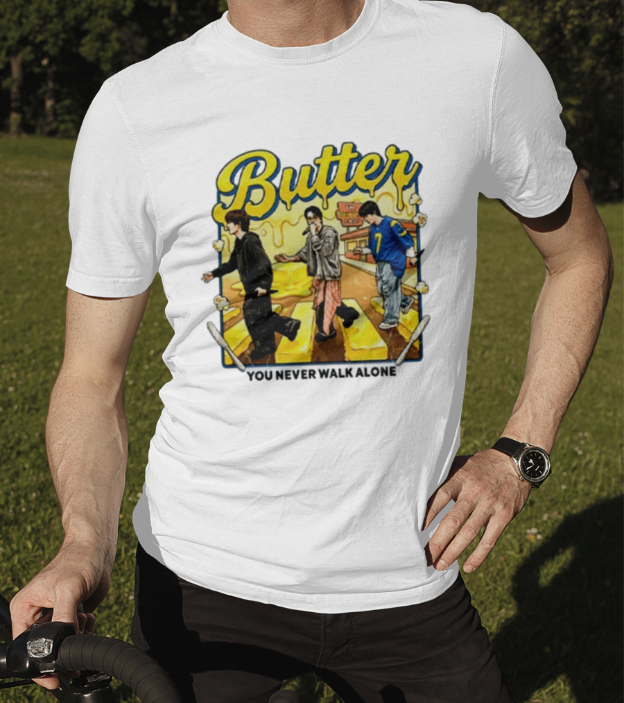 Butter BTS You Never Walk Alone Yellow Aesthetic Pop T-Shirt