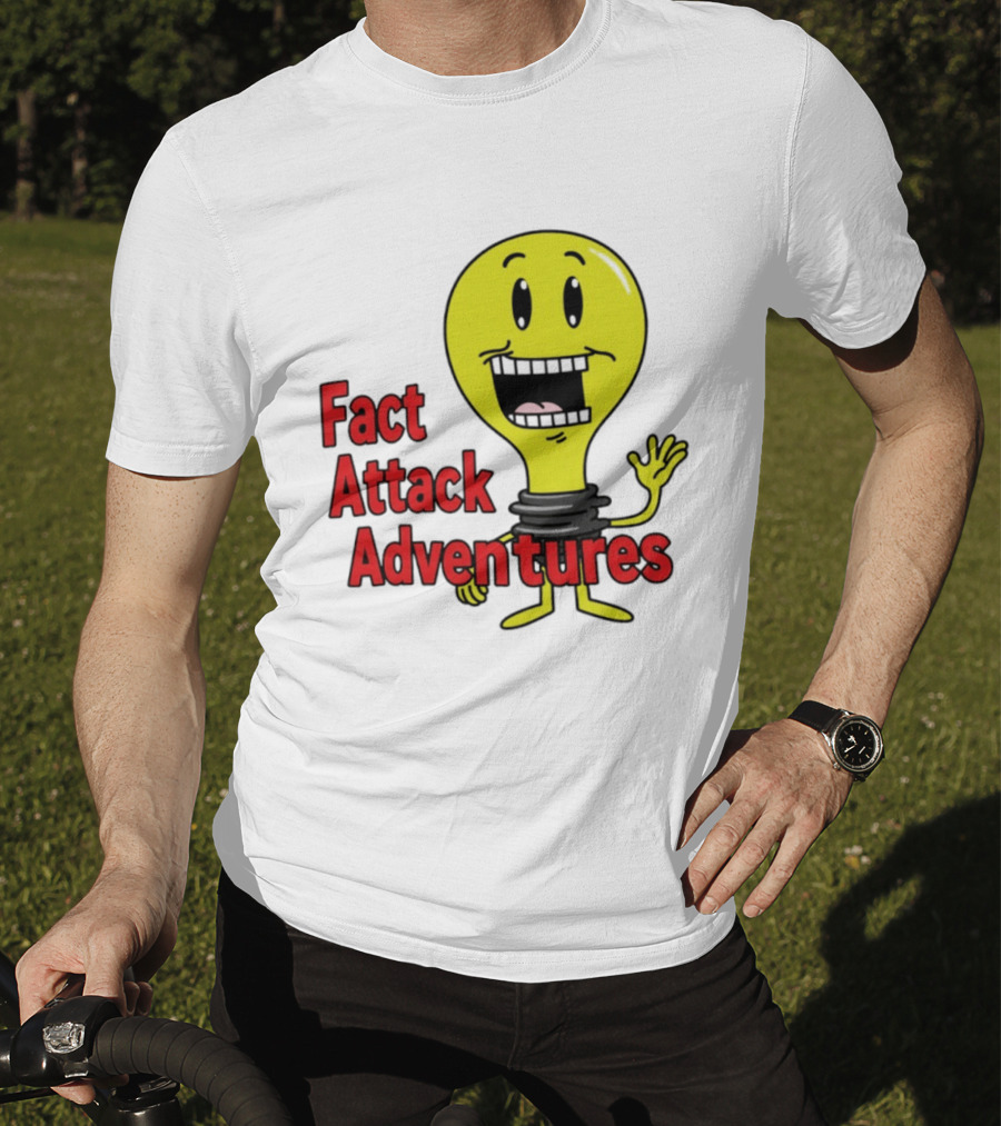 Fact Attack Adventures Smiling Light Bulb T-Shirt