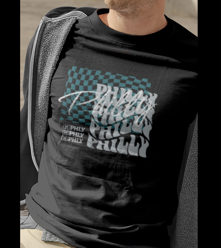 Philly Checkered Repeat Philadelphia Eagles Philly Philly T-Shirt