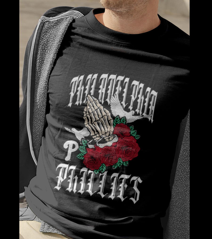 Philadelphia Phillies Gothic Bloom Halloween 2026 T-Shirt
