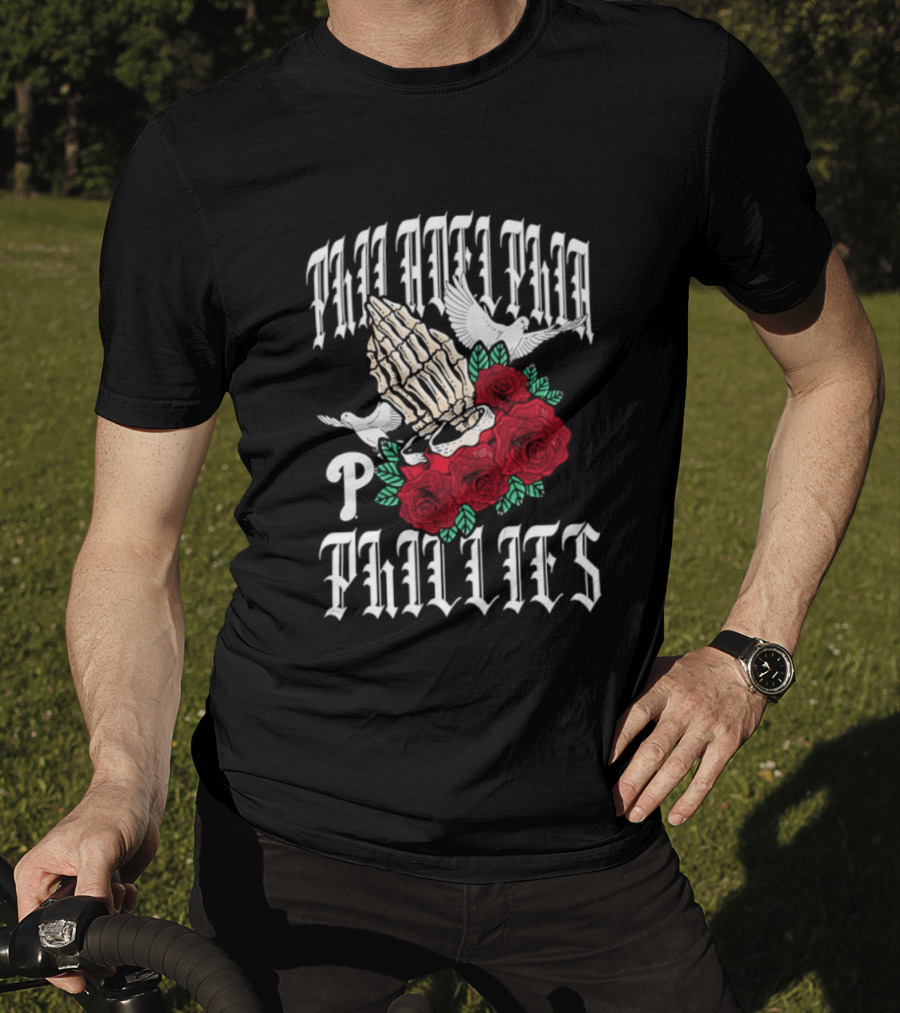 Philadelphia Phillies Gothic Bloom Halloween 2026 T-Shirt