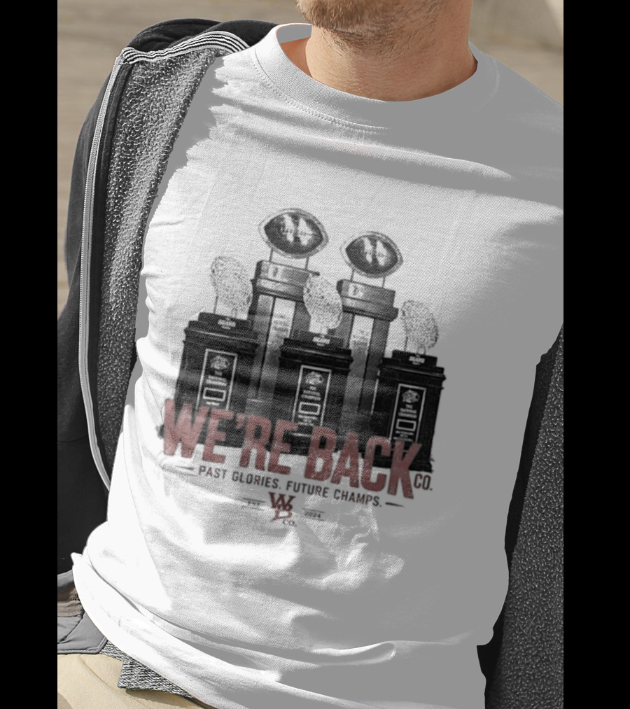 Nebraska Cornhuskers We're Back Past Glories Future Champs Trophies T-Shirt