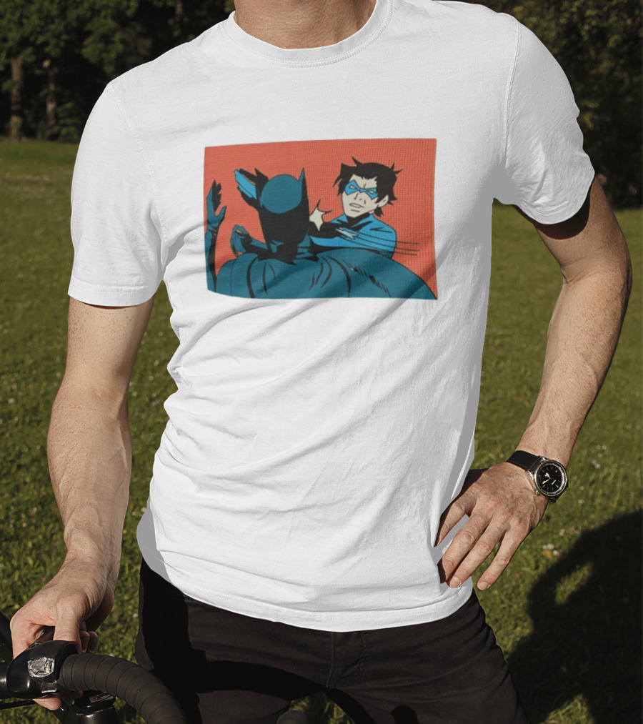 Nightwing Slaps Batman Dick Grayson Meme Comic Panel T-Shirt