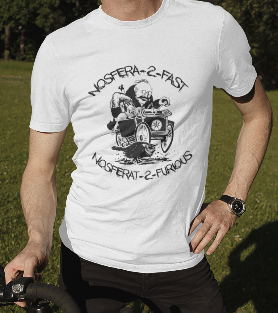 Nosfera 2 Fast Nosfera 2 Furious Vintage Cartoon Monster Car Chase T-Shirt