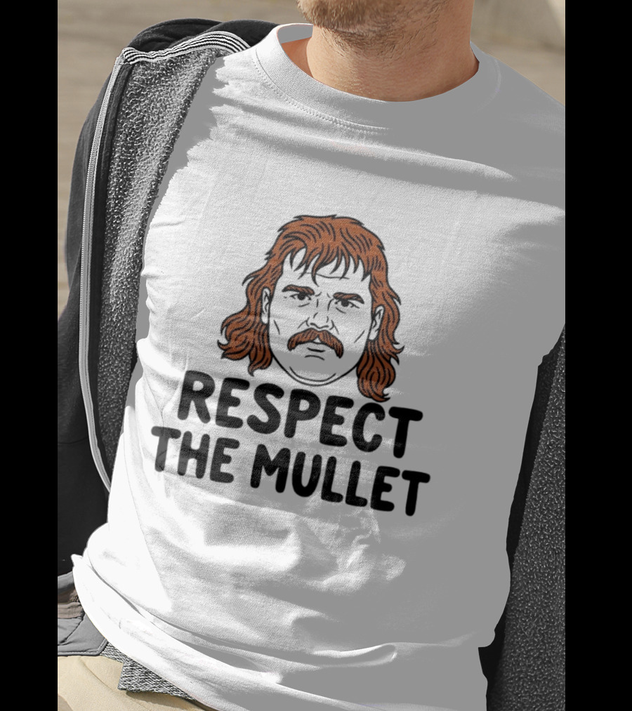 Respect The Mullet Retro Iconic Hairstyle T-Shirt