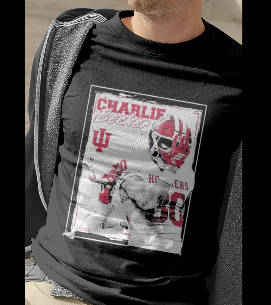 Charlie Becker Indiana Hoosiers Football Student Athlete #80 T-Shirt
