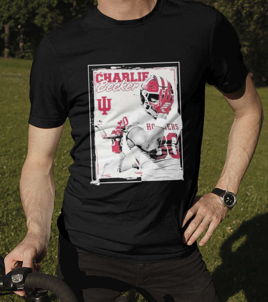 Charlie Becker Indiana Hoosiers Football Student Athlete #80 T-Shirt
