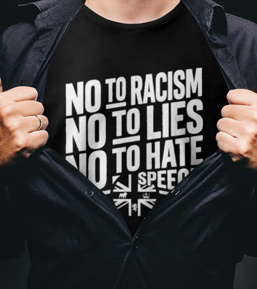 No To Racism No To Lies No To Hate Speech T-Shirt