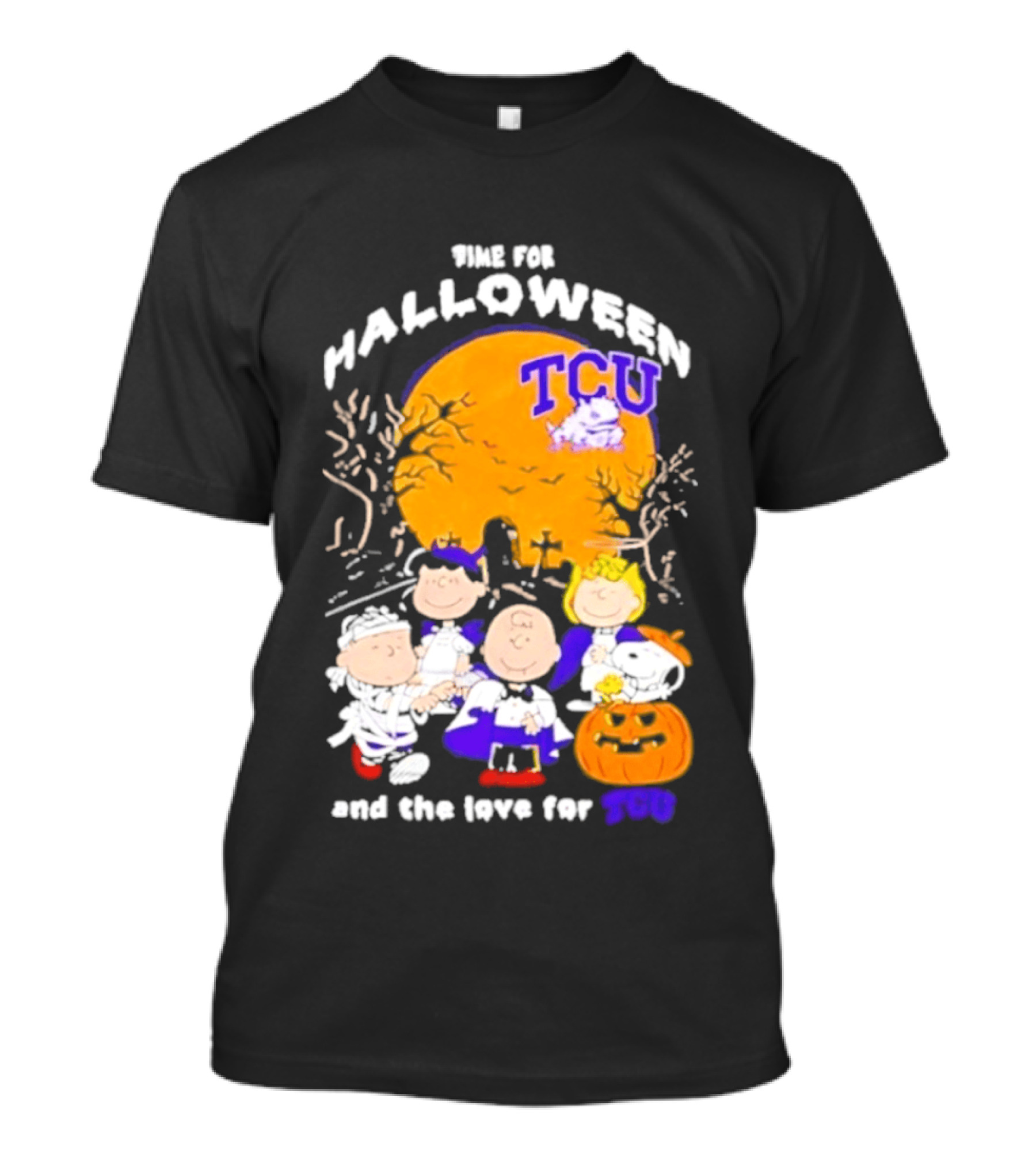 TCU Horned Frogs Halloween Snoopy Peanuts Time For The Love 2026 T-Shirt