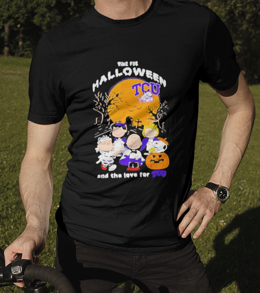 TCU Horned Frogs Halloween Snoopy Peanuts Time For The Love 2026 T-Shirt
