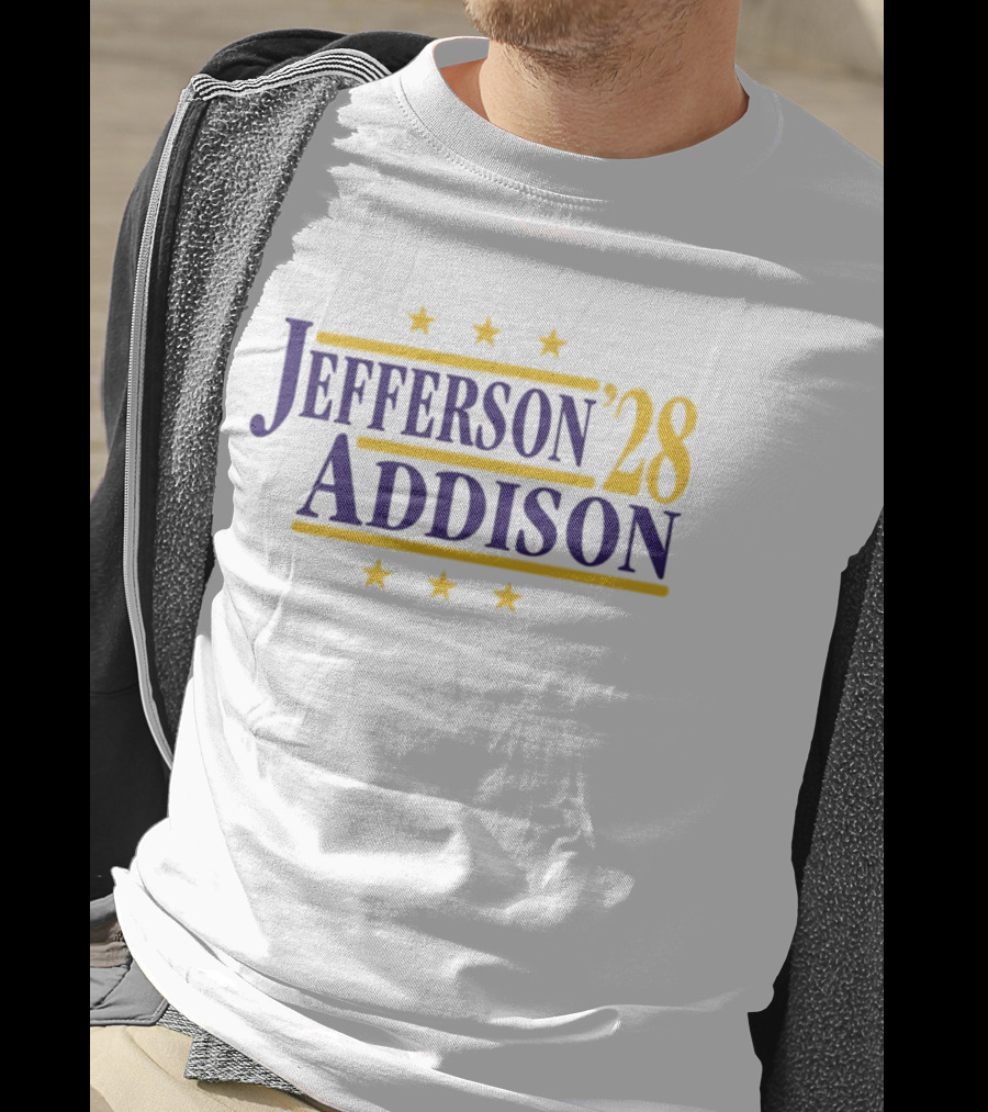 Jefferson Addison 28 Minnesota Vikings Football Stars T-Shirt