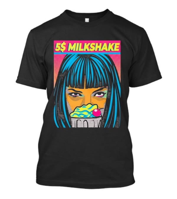 5 Dollar Milkshake Pulp Fiction 5$ Milkshake Retro Comic T-Shirt