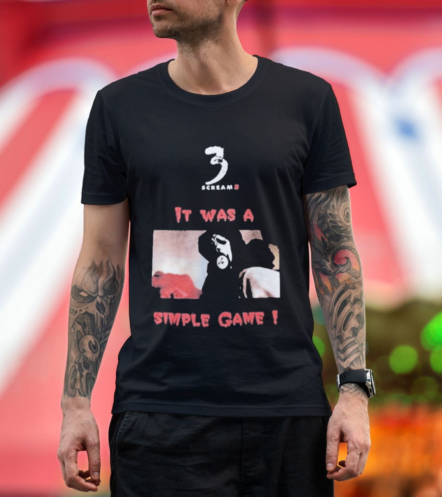 2026 Scream 3 It Was A Simple Game Retro Horror Movie Scene T-Shirt