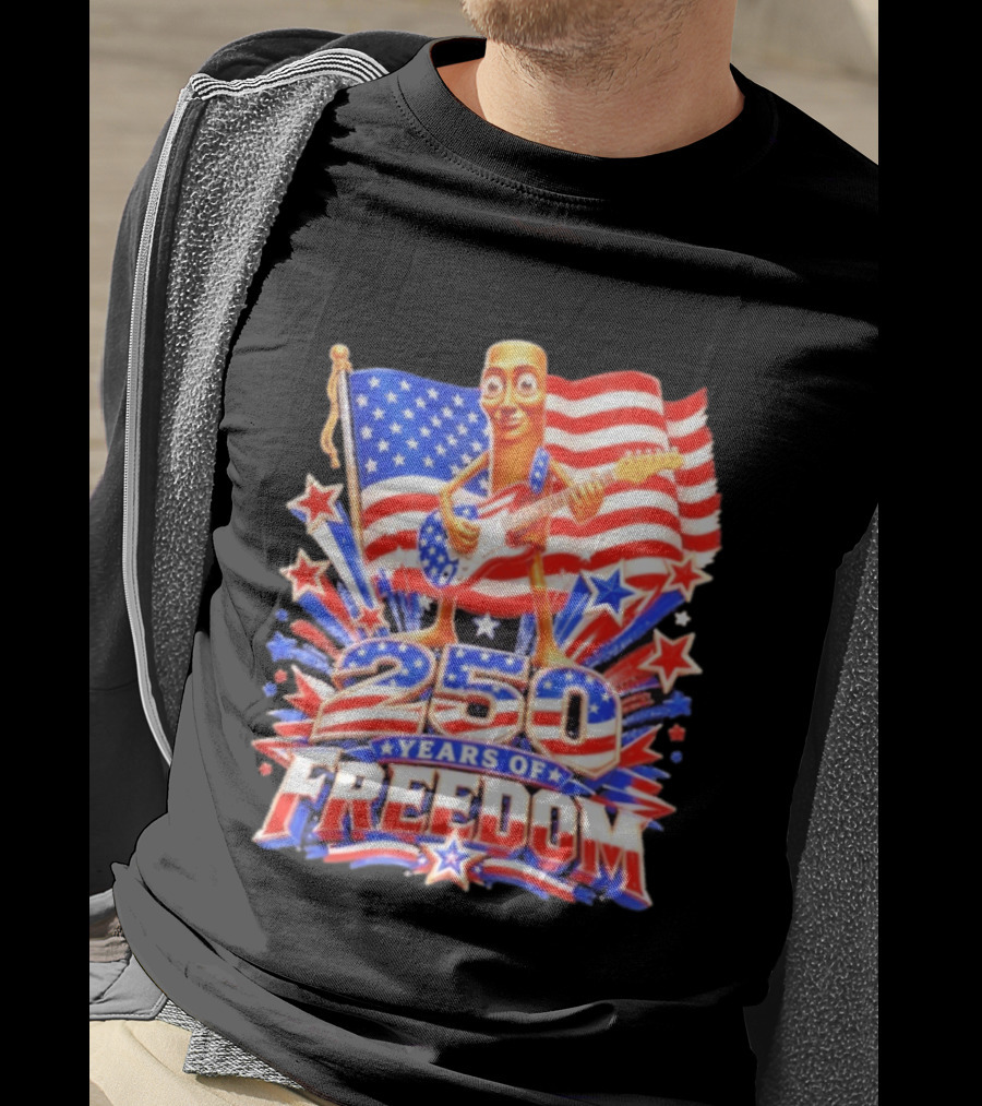 Tung Sahur 250 Years Of Freedom USA Flag 4th July Brainrot Meme T-Shirt