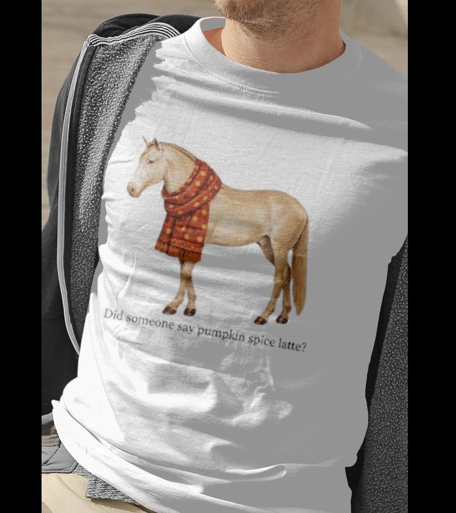 Pumpkin Spice Horse Funny Fall Scarf T-Shirt