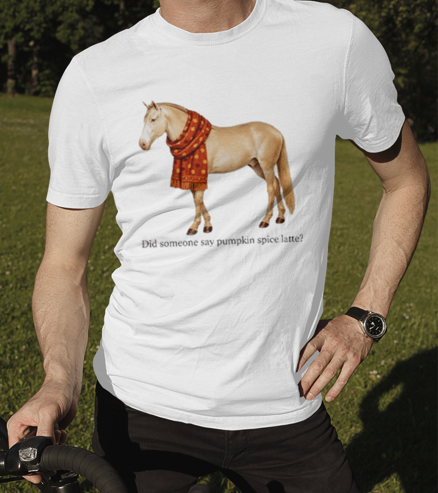Pumpkin Spice Horse Funny Fall Scarf T-Shirt