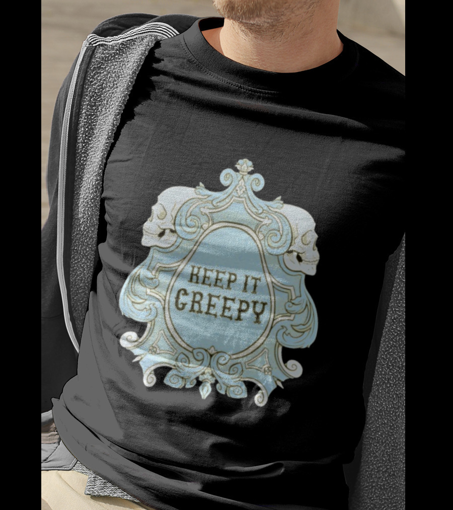 Keep It Creepy Skull Gothic Spooky Horror Vintage Frame T-Shirt
