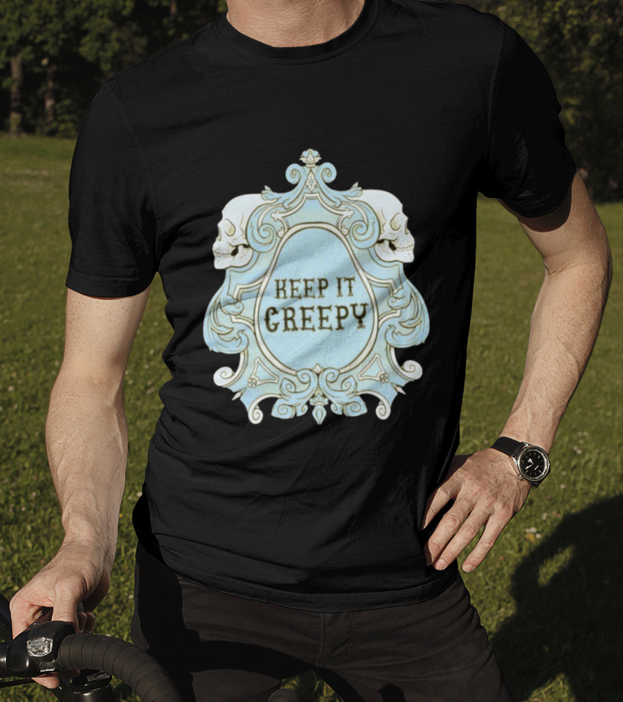 Keep It Creepy Skull Gothic Spooky Horror Vintage Frame T-Shirt