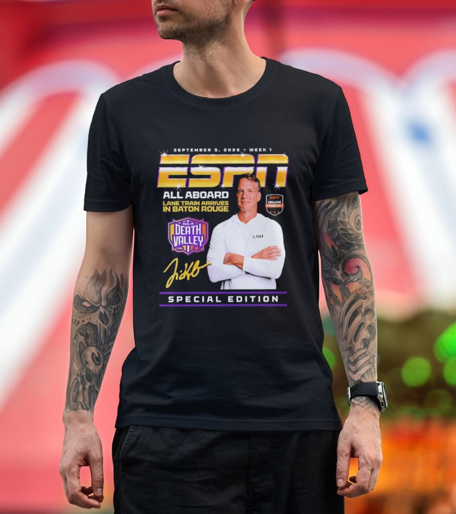ESPN Special Edition September 5 2026 Week 1 All Aboard Tigers Express Death Valley Gameday T-Shirt