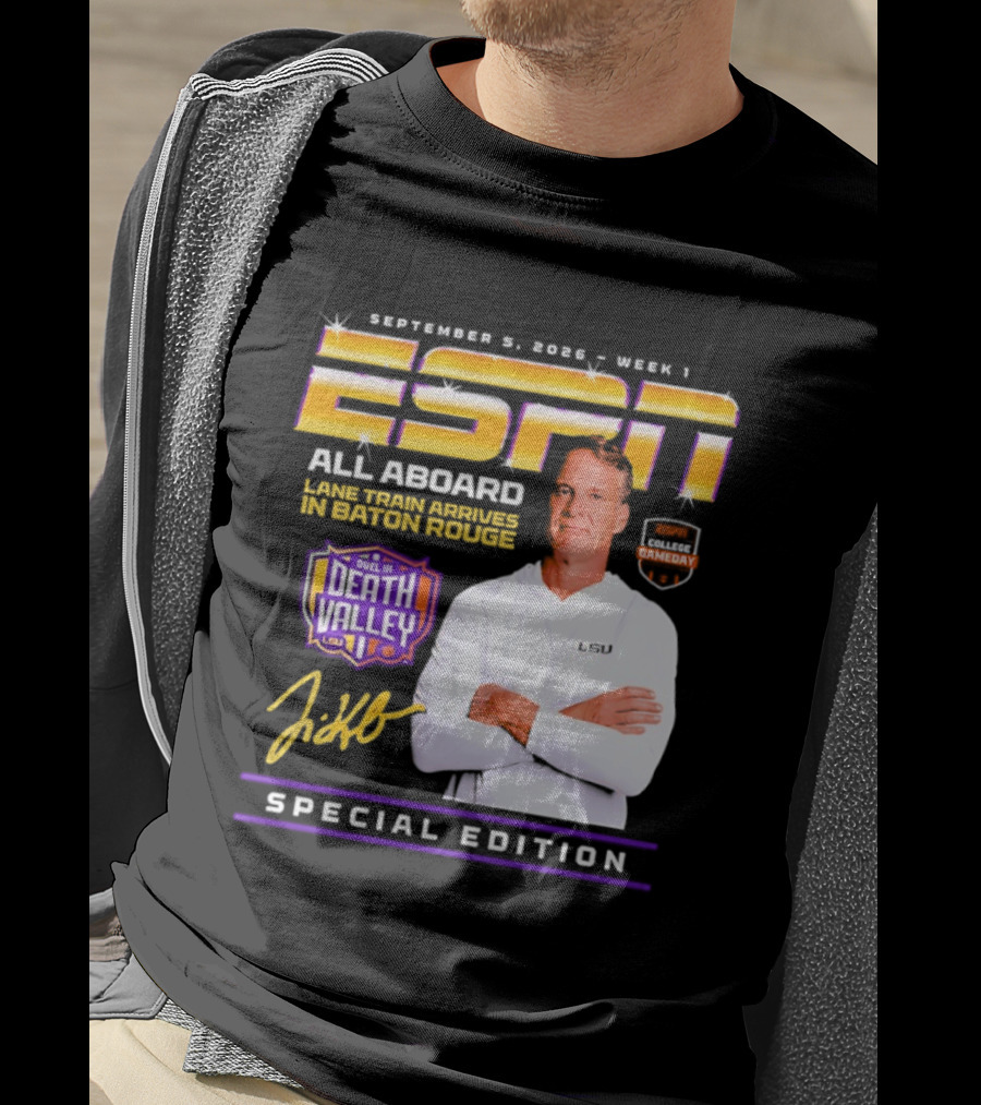 ESPN Special Edition September 5 2026 Week 1 All Aboard Tigers Express Death Valley Gameday T-Shirt