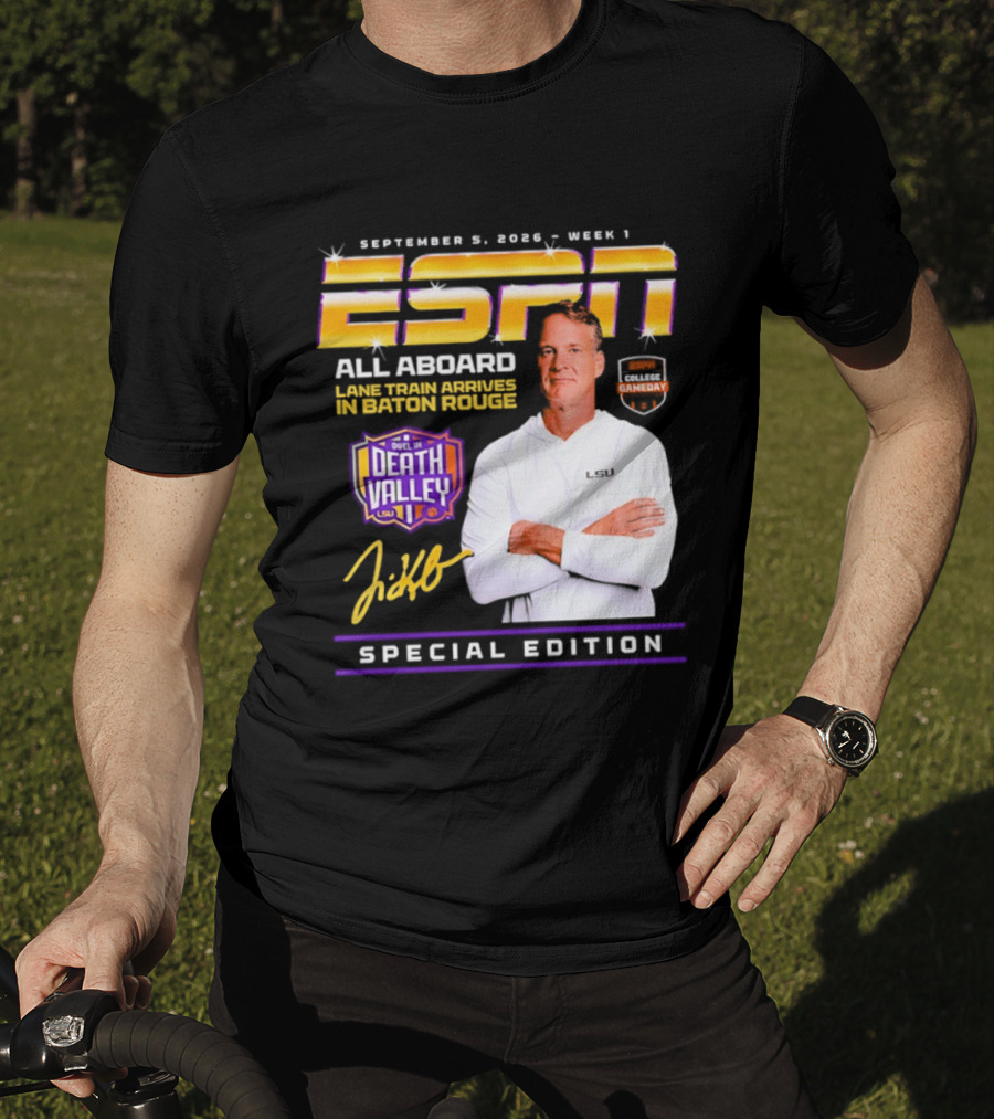 ESPN Special Edition September 5 2026 Week 1 All Aboard Tigers Express Death Valley Gameday T-Shirt