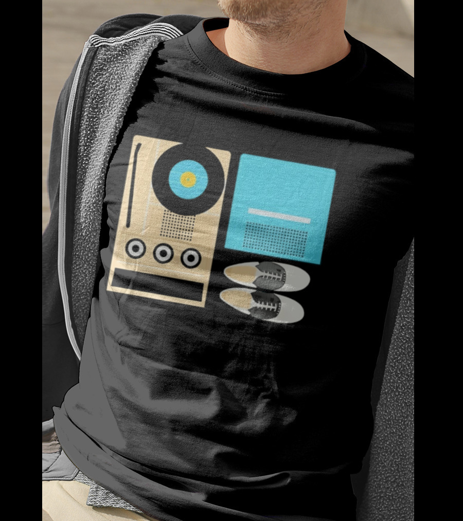 Sam And Suzy Essentials Moonrise Kingdom Record Player Sneakers T-Shirt