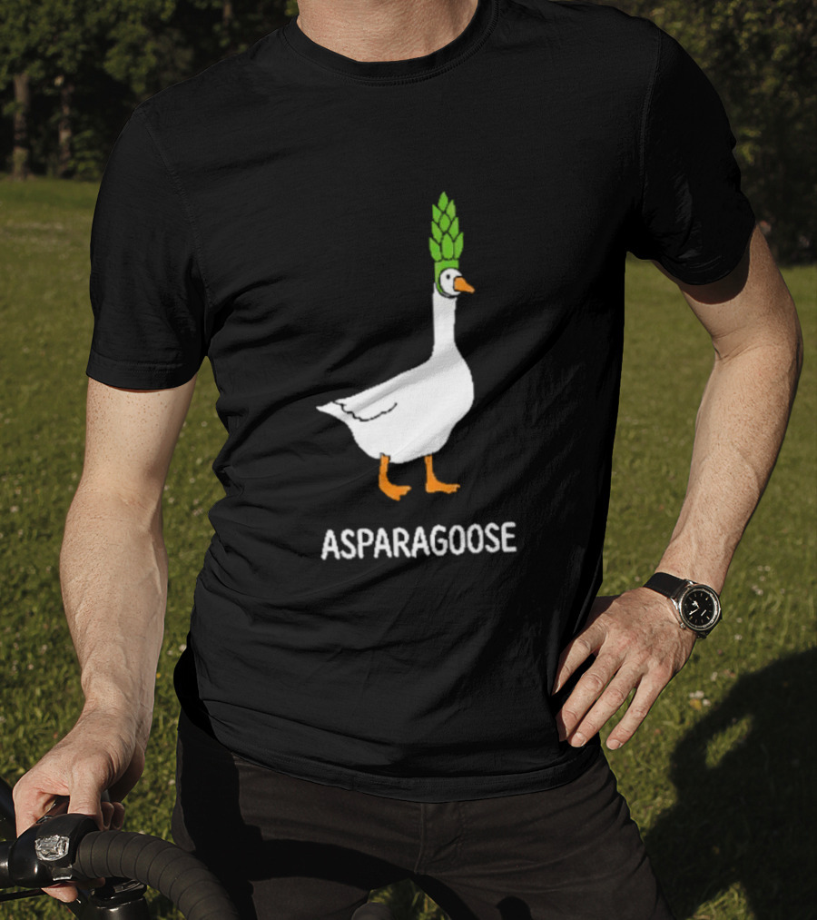 Asparagoose Goose Asparagus Head T-Shirt