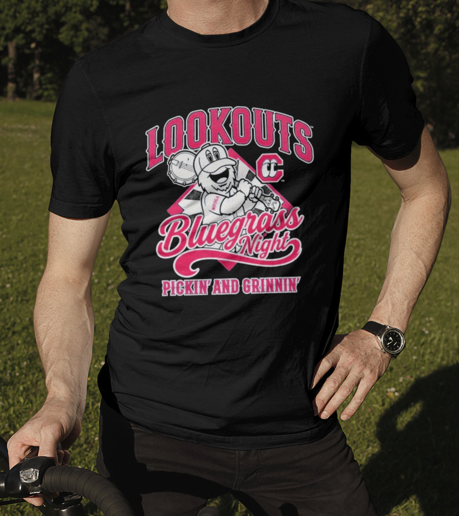 Lookouts Bluegrass Night Pickin' And Grinnin' Chattanooga Baseball C T-Shirt