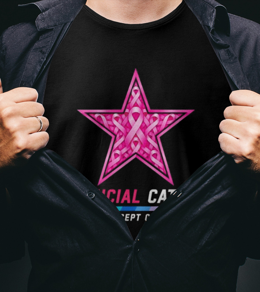 Dallas Cowboys 2026 Crucial Catch Intercept Cancer Pink Ribbon Star T-Shirt