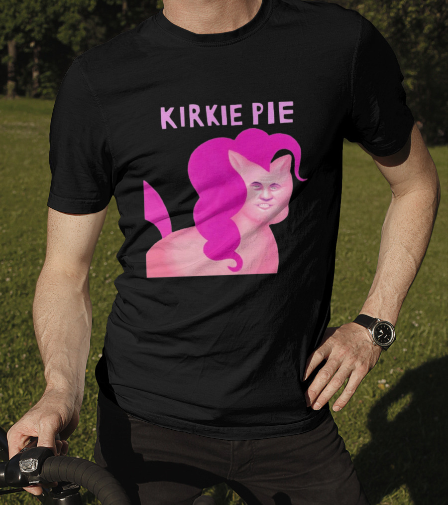 Kirkie Pie Pink Pony Cartoon Face T-Shirt