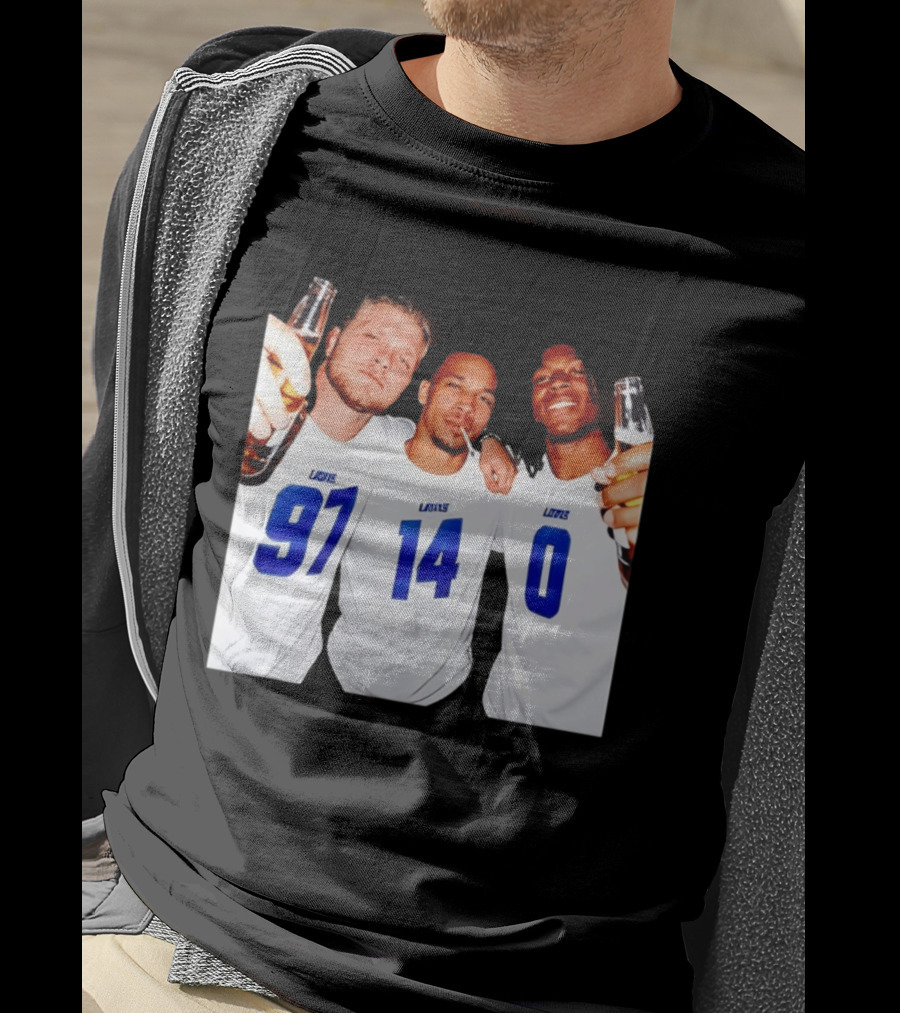 Detroit Lions Aidan Hutchinson Amon Ra St. Brown Jahmyr Gibbs Holding Beer Bottles Smoking Celebration T-Shirt