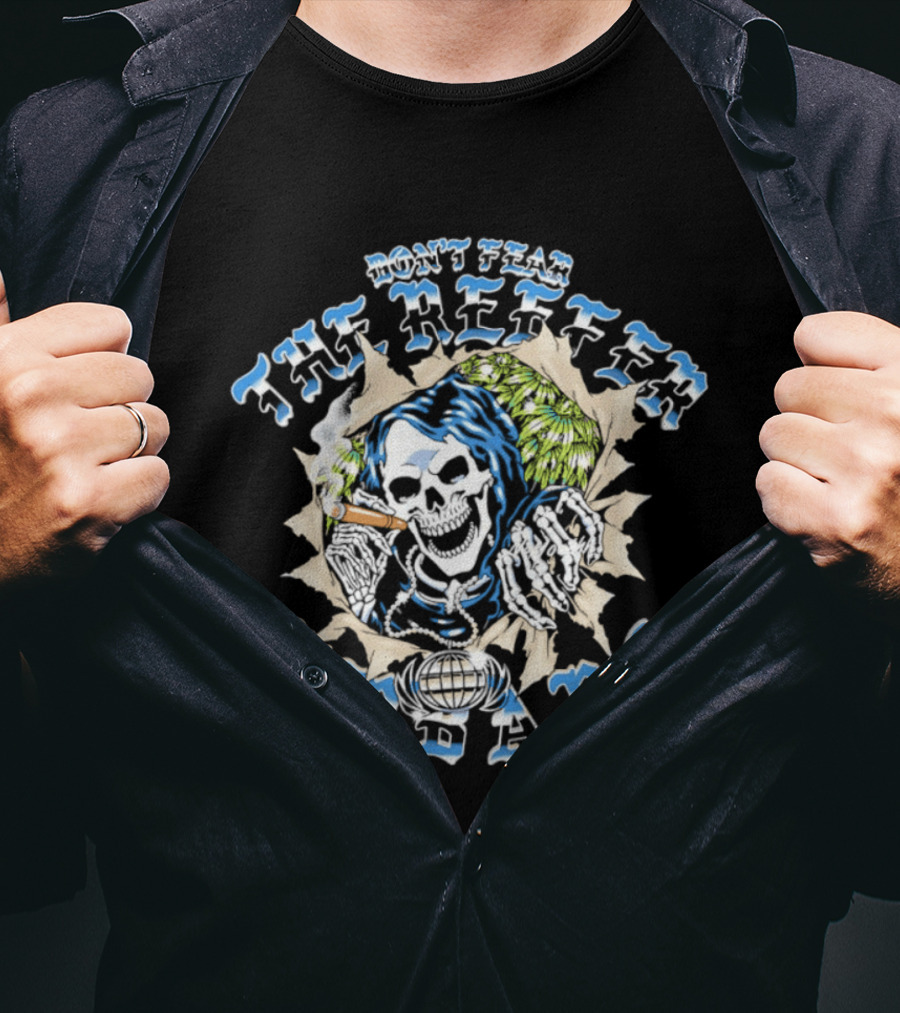 Don't Fear The Reffer Bang Skull Cigar Burst T-Shirt